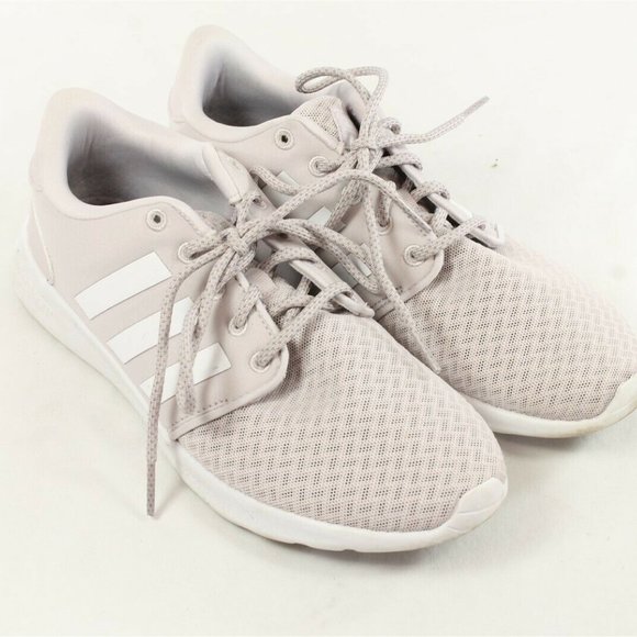 adidas Women's Purple White QT Racer Running Walking Gym Shoes - Picture 4 of 8